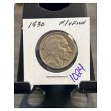 1930 Buffalo Nickel in F/VF Condition