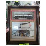 Framed Conoco Tanker Model and Photograph