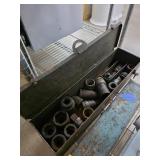 Metal Toolbox with Assorted Tool Accessories