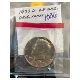 1977-D Kennedy Half Dollar in Uncirculated Conditi