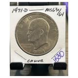 1971-D Eisenhower Dollar in MS63/64