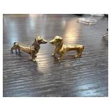 Brass Dachshund Figurines
