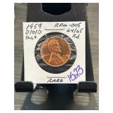1959-D/D/D Lincoln Cent RPM-005 BU Red