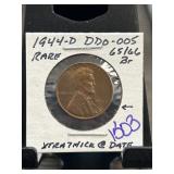 1944-D Lincoln Wheat Penny DDO-005
