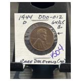 1944-D Lincoln Wheat Penny DDO-012