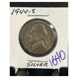 1944-S Jefferson Nickel Labeled as Silver