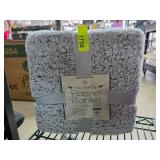 Ultra-Soft Gray Flannel Blanket