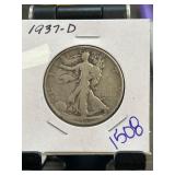 1937-D Walking Liberty Half Dollar