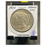 1924 Peace Dollar in Choice Uncirculated Condition