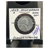 1943-S Lincoln Cent Mint Error Coin
