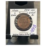 1940 S DDR-001 Lincoln Wheat Cent