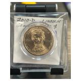 2010-D Abraham Lincoln $1 Presidential Coin