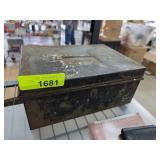 Metal Storage Box With Assorted Horse Tack