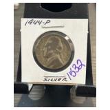 1944-P Jefferson Nickel in Holder
