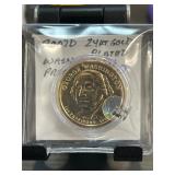 24K Gold-Plated George Washington Dollar Coin