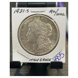 1921-S Morgan Dollar AU/UNC Condition