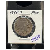 1928-S Buffalo Nickel in Fine Condition