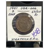 1941-S Rare DDR-006 Lincoln Cent in BU Condition