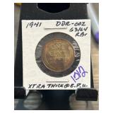 1941 Lincoln Cent DDR-002 Coin