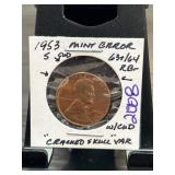 1953-S Lincoln Cent Mint Error Coin