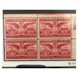 1949 US Airmail 6-Cent Plate Block Stamps