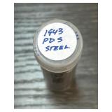 Tube of 1943 PDS Steel Cents