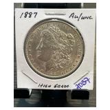 1887 Morgan Silver Dollar in High Grade