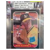 1987 Donruss Mark McGwire Rookie Card Rated Rookie