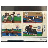 1980 USA Olympic Block Set of Four Stamps
