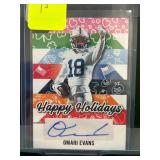 Leaf 2022 Omari Evans Autographed Holiday Card