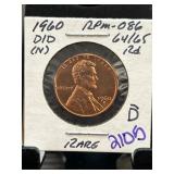 1960-D/D Lincoln Cent RPM-086 D/D Variety