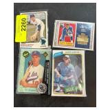 Four Baseball and Football Cards