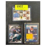 Three Baseball and Football Trading Cards