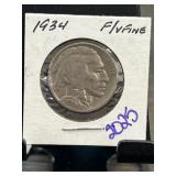 1934 Buffalo Nickel in Fine Condition