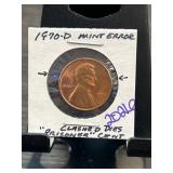 1970-D Lincoln Cent With Mint Error