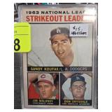 1964 Topps 1963 NL Strikeout Leaders Card