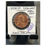1956-D Lincoln Cent DDO-002 Gem Red