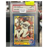 1990 Score Juan Gonzalez Rookie Card #637 (PSA 9)