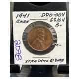 1941 Lincoln Cent DDO-004, XF Details