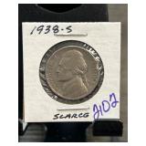 1938-S Jefferson Nickel in Coin Holder