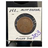 191_ Lincoln Cent Mint Error Coin
