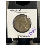 1942-P Jefferson Nickel, Silver Composition