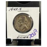 1942-S Jefferson Nickel in Holder