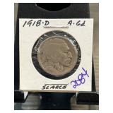 1918-D Buffalo Nickel in Holder