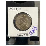 1945-S Jefferson Nickel in Holder