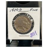 1929-D Buffalo Nickel in Fine Condition