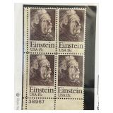 1979 Einstein 15c Plate Block Stamps