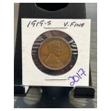 1919-S Lincoln Wheat Cent in Very Fine Condition