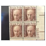1971 Ernie Pyle Journalist Plate Block Stamps