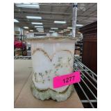Hand-Painted Milk Glass Vanity Jar With Lid